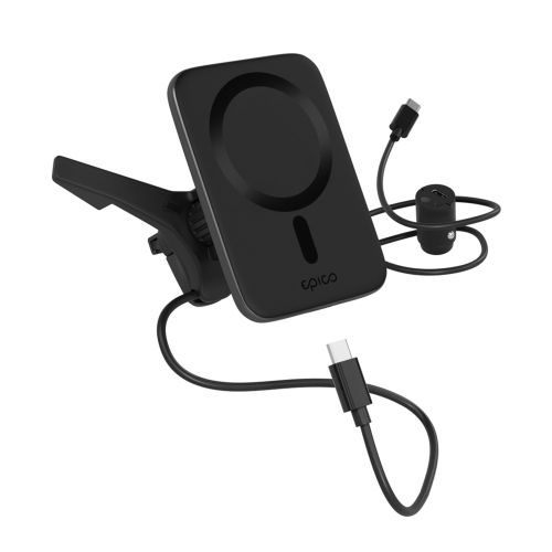 Epico Mag+ Ultrathin Car Charger (Qi2) - Black