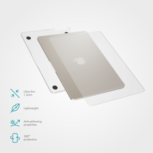 Epico Slim Shell Macbook Air 13.6 - Matt Transparent