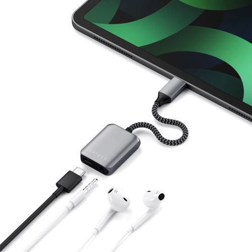 Satechi 3.5mm Audio + USB-C Charge PD v2 Space Grey