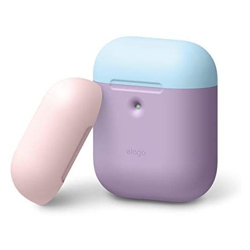 ELAGO Airpod 2 DUO Silicone Case Jean Lavanda with Blue/Pink top