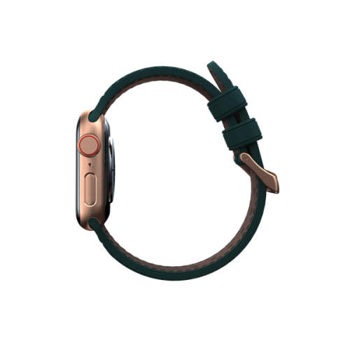 Njord Salmon Leather Strap for Apple Watch (40/41mm) - Dark Green